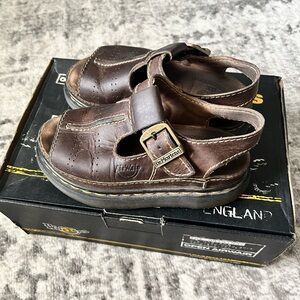 Dr. Martens Dark Brown Leather Sandals